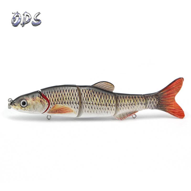 路亞Swimbait 淡水海釣多節魚 沈水五節路亞泳餌 38g/165mm 泳姿自然 路亞假餌硬餌 大餌 釣魚 魚鉤