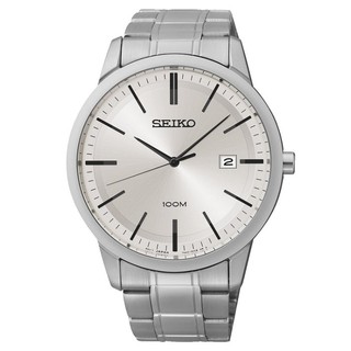 SEIKO WATCH 精工時尚大錶徑單日期鋼帶腕錶 型號: SGEH07P1
