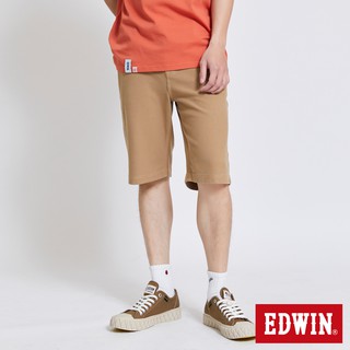 EDWIN 男款 EJ3透氣寬鬆短褲(灰卡其)