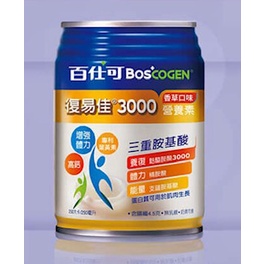 百仕可 復易佳 3000營養素-香草 (250ml/24罐)箱