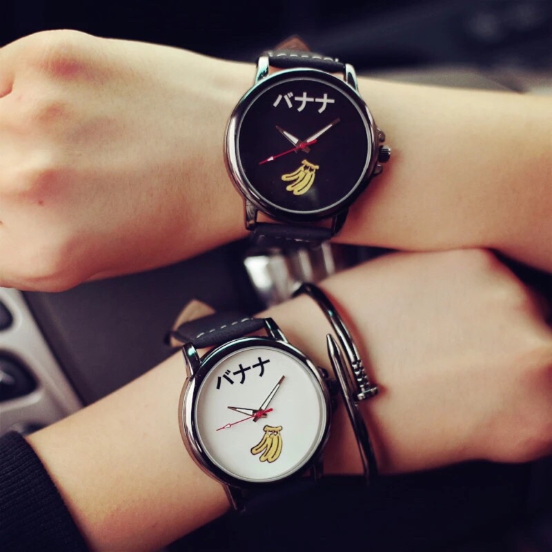 現韓國原宿zipper簡約風手錶 可愛 潮流 學生錶 韓國錶 水果錶 造型錶 卡通錶 香蕉 大學生 韓國 三眼錶 藍光錶