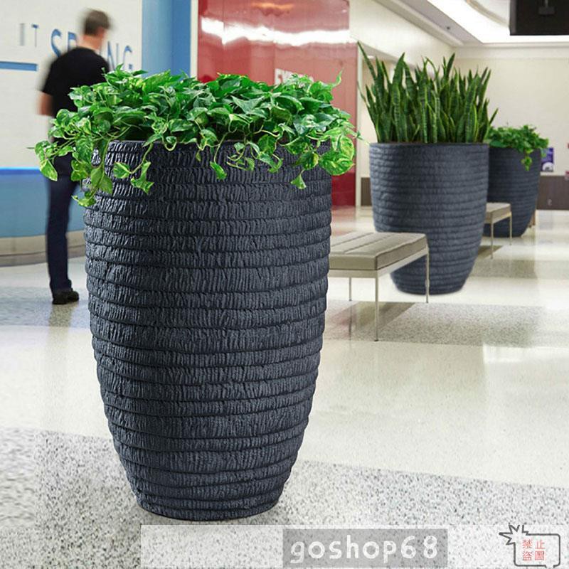 水泥盆陶瓷花盆落地花盆室內盆栽種植高落地大花盆綠植大型植物花園室內室外庭院歐式創意簡約大花盆上新免運