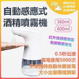 臺灣出貨 防疫首選 防疫必備 自動感應酒精噴霧機 免接觸自動感應 大容量酒精噴霧器600ml 除菌機 消毒☀