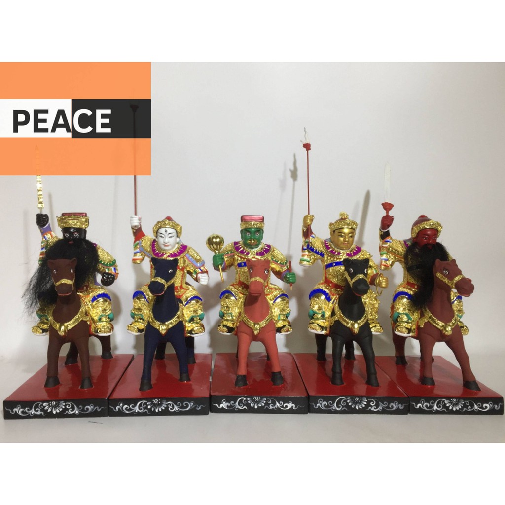 五營將軍木雕騎馬五營神將五神將軍五營元帥五大將軍25cm 蝦皮購物