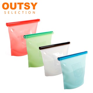 【OUTSY嚴選】矽膠果凍QQ食物密封袋/分裝袋