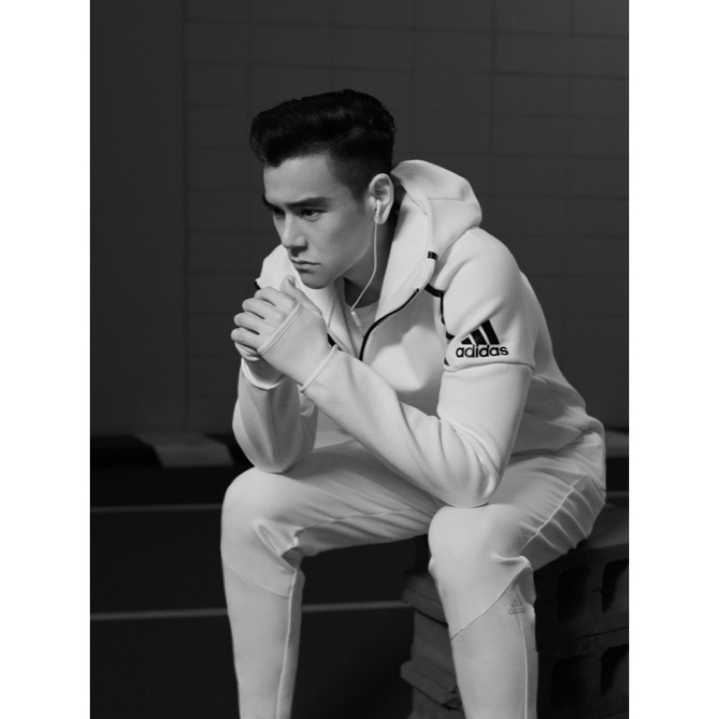 ｜ Eddie_Store ｜Adidas Z.N.E Hoodie 白 連帽外套 貝克漢 彭于晏 著用