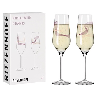 【德國RITZENHOFF+】Crystal Wind 流光系列香檳氣泡酒對杯-共2款《泡泡生活》