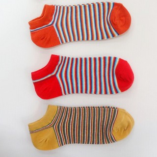 ELF 96045 五彩細線船型襪 (3色)