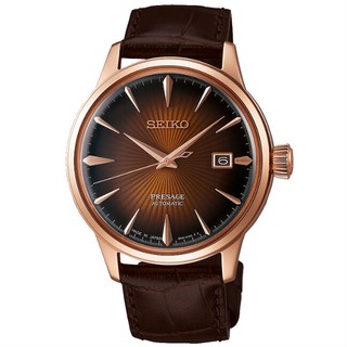 Seiko 精工錶 Presage 4R35-01T0P(SRPB46J1) 紳士經典機械腕錶/咖啡面 41mm