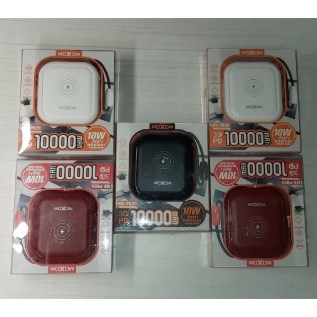MOXOM MX-PB20 10W 無線充電盤＋10000 mAh 行動電源 QC3.0 手無線充電器 PD18W 快沖