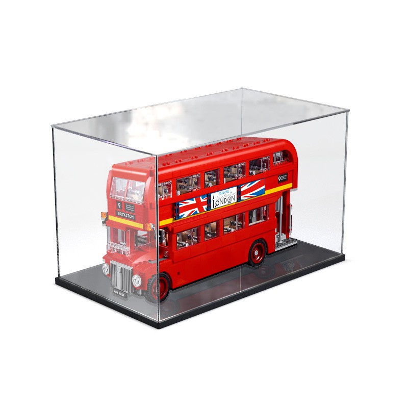 亞克力展示盒適用樂高10258倫敦巴士透明防塵盒玻璃罩收納盒罩子【致信誠店】