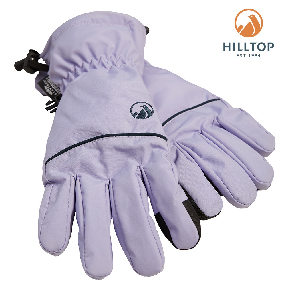【Hilltop山頂鳥】中性3M科技保暖棉可觸控防水手套H46XK6 紫