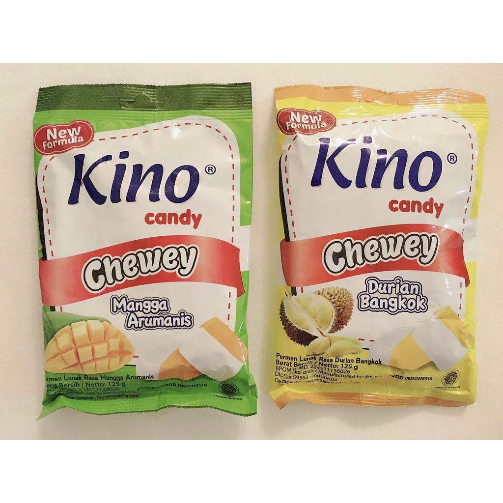 【米樂小鋪】印尼PERMEN KINO CANDY 50送3 芒果軟糖MANGGA 榴槤軟糖DURIAN