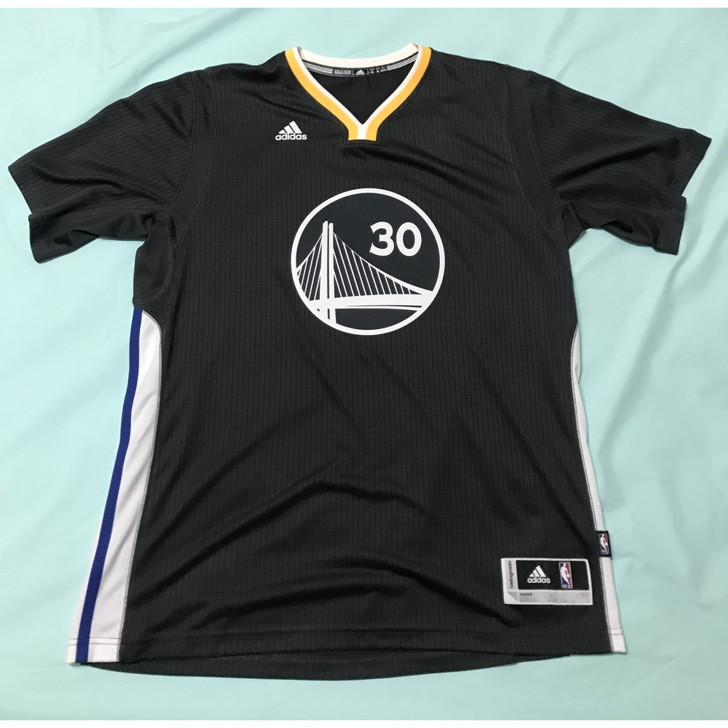 NBA球衣 Stephen Curry 勇士客場 黑 短袖球衣  熱轉印 XL號  A45919 全新含吊牌