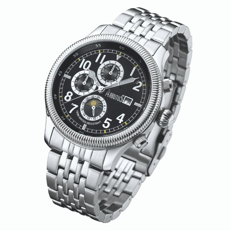 愛彼特ARBUTUS AR510SBS 右三眼設計機械錶 月份 星期顯示 不鏽綱錶殼 316L精綱錶帶 原廠公司貨
