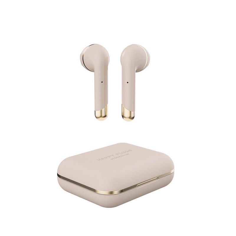 Happy Plugs air1無線藍牙耳機 奶茶色 補配件 右耳、充電盒、電線