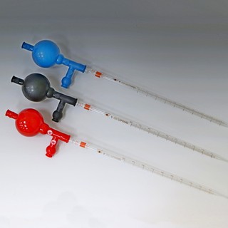 玻璃刻度量管附安全吸球(矽膠/橡膠) 刻度量管 刻度滴管 球型吸管