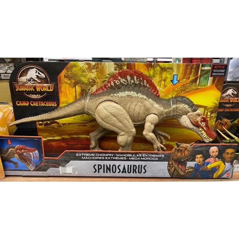 【Corey現貨】Mattel侏羅紀世界 脊背龍棘龍鰭龍 Jurassic spinosaurus 超巨大可動 暴龍小藍