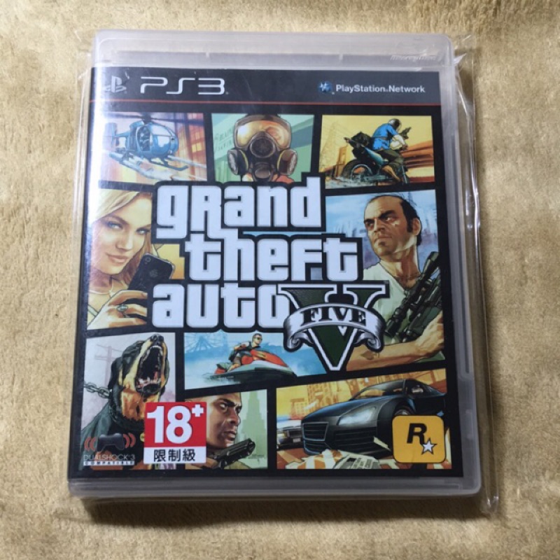 中古sony Ps3 Gta V 5 俠盜獵車手 遊戲光碟 中英文版 蝦皮購物
