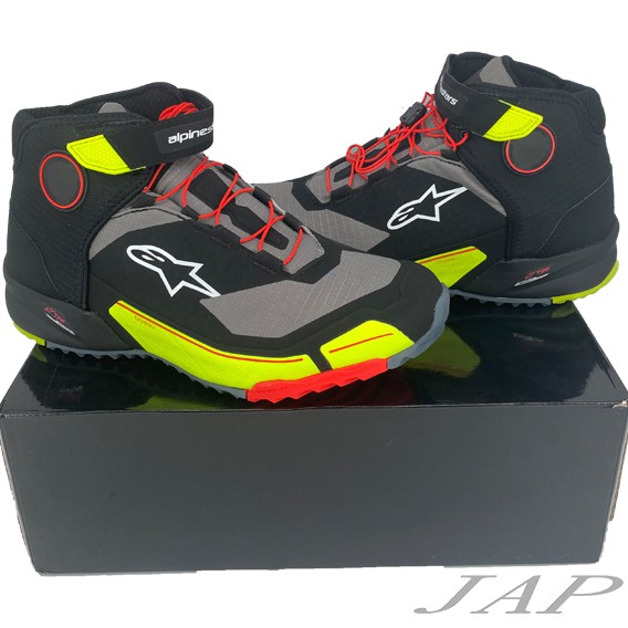 ALPINESTARS A星 CR-X DRYSTAR SHOE 黑黃紅 防水 透氣 車靴 休閒 止滑