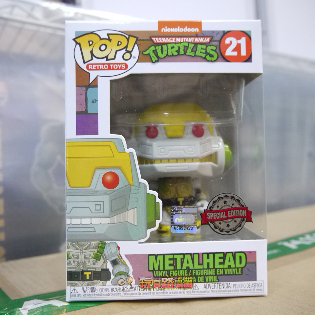 {玩具路邊攤} 代理版 FUNKO POP 忍者龜 TMNT 機械龜 機械忍者龜 METALHEAD 21