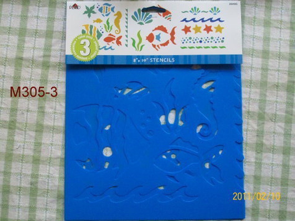 好玩家創意館~黏土/拼貼/彩繪~M305-3 海洋世界形染板 (3片一組)~圖案就是上面的圖形
