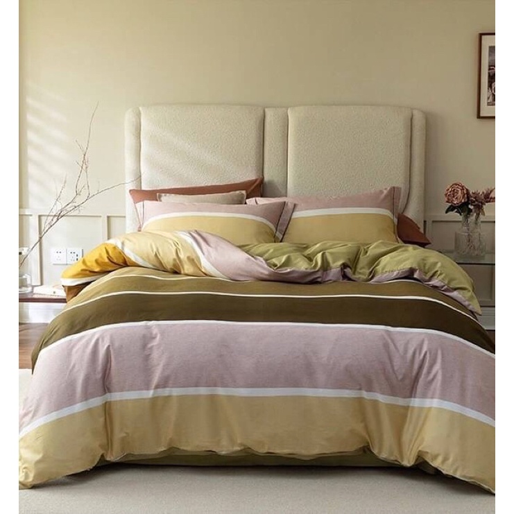 Little Bed小床-埃及棉線條床組 四件組 全棉埃及長絨棉貢緞 兒童寢具 床包