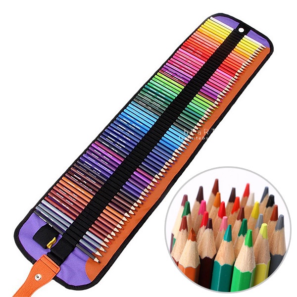 [現貨]可捲式帆布袋72色色鉛筆套裝 色鉛筆 繪畫筆