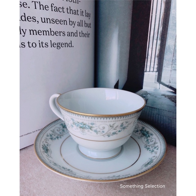 【sth.gram】古董 日本Noritake昭和花卉金邊杯碟組 下午茶 咖啡杯盤 Tea&amp;Saucer 禮物