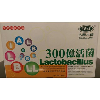 抗菌大師益生菌 300億活菌 200包/盒 投保2000萬責任險