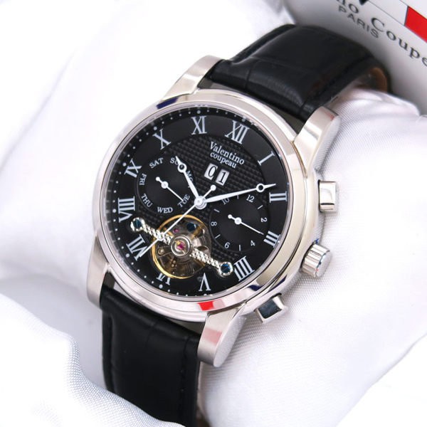 valentino coupeau 范倫鐵諾 羅馬 自動上鍊機械錶 不鏽鋼 防水手錶 男錶 日期顯示 皮帶錶