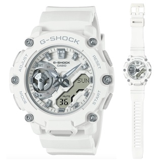 CASIO G-SHOCK 輕薄都會戶外時尚運動雙顯錶-白色(GMA-S2200M-7A 縮小版GA2200)