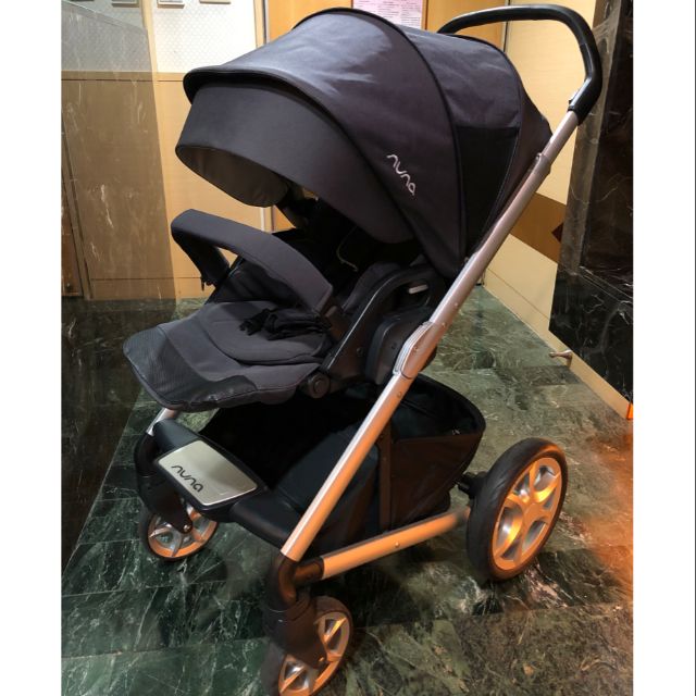 （9成新）荷蘭 NUNA Mixx 三合一雙向嬰幼兒手推車(灰紫色款)