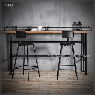 【木光設計家居】LOFT水管造型吧檯桌(可訂製)