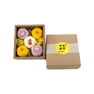 臺灣興隆毛巾 中秋圓滿月餅5入禮盒 毛巾 造型毛巾 月餅 手帕巾 洗臉巾 小毛巾 手巾 純棉毛巾 臺灣製毛巾 臺灣現貨