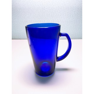 全新 台灣玻璃館 猴賽雷馬克杯 深藍色款 馬克杯 半透明