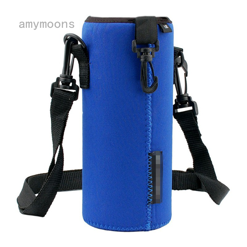 Amymoons 1000ml戶外運動水壺杯套 可背可掛便攜潛水料杯套 保溫杯杯套袋子