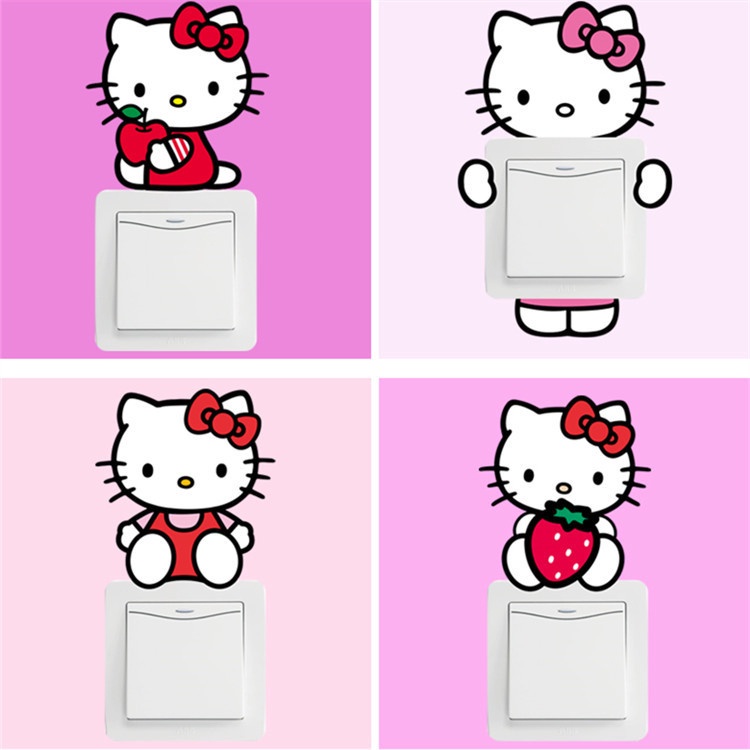 【Zooyoo壁貼】可超取！凱蒂貓開關壁貼  凱蒂貓Hello Kitty創意牆貼