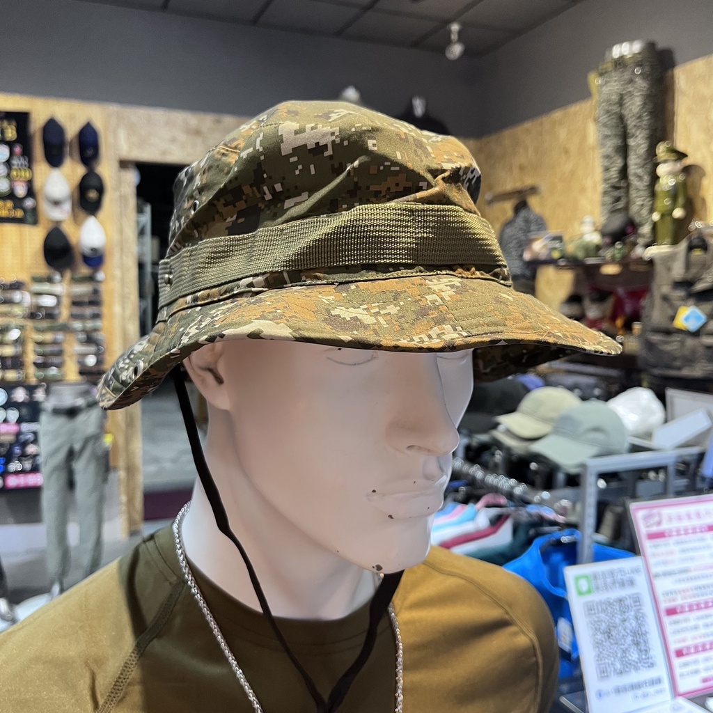 【A-1】 售完為止 迷彩圓邊帽 陸軍數位迷彩 透氣 可調整大小 旅遊 生存遊戲 圓盤帽