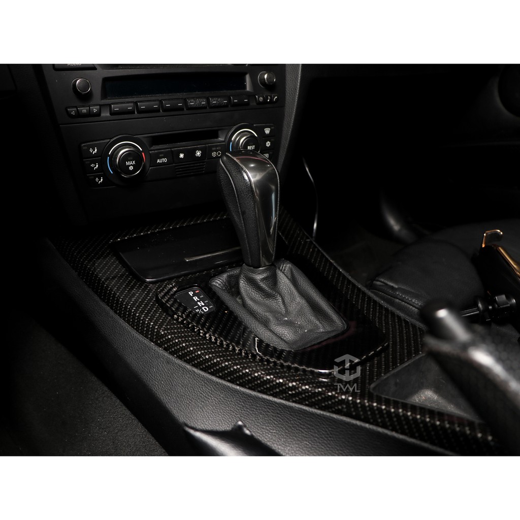 TWL台灣碳纖 BMW 寶馬3系列 E90 E91 E92 E93 卡夢換檔 排檔 控制面板貼片 碳纖維排檔座飾板飾蓋