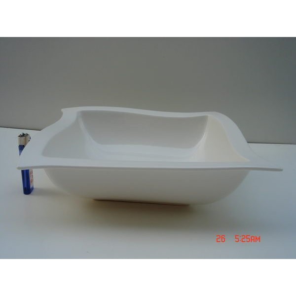 有發票/東昇瓷器餐具=大同瓷器旋形寬邊碗公  P23H04