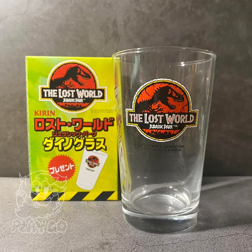 絕版 日本 1997 侏羅紀公園 失落的世界 KIRIN 杯 啤酒杯 盤古PLAY GO