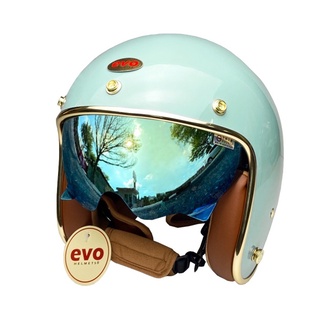 evo 安全帽 ca-312 維納斯 veuns+ plus 內墨鏡 松霧綠 半罩 全拆洗 正版授權 復古帽