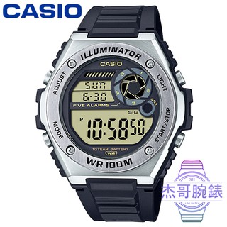 【公司貨】 CASIO 卡西歐超霸運動膠帶錶-黑 / MWD-100H-9A (台灣公司貨)