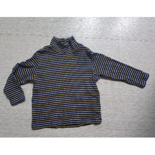 UNIQLO純棉長袖高領條紋上衣90