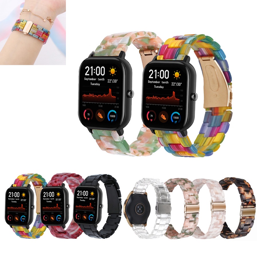 華米 Huami Amazfit GTS 2e GTS2 mini 3 GTS4 錶帶配件透明樹脂錶帶