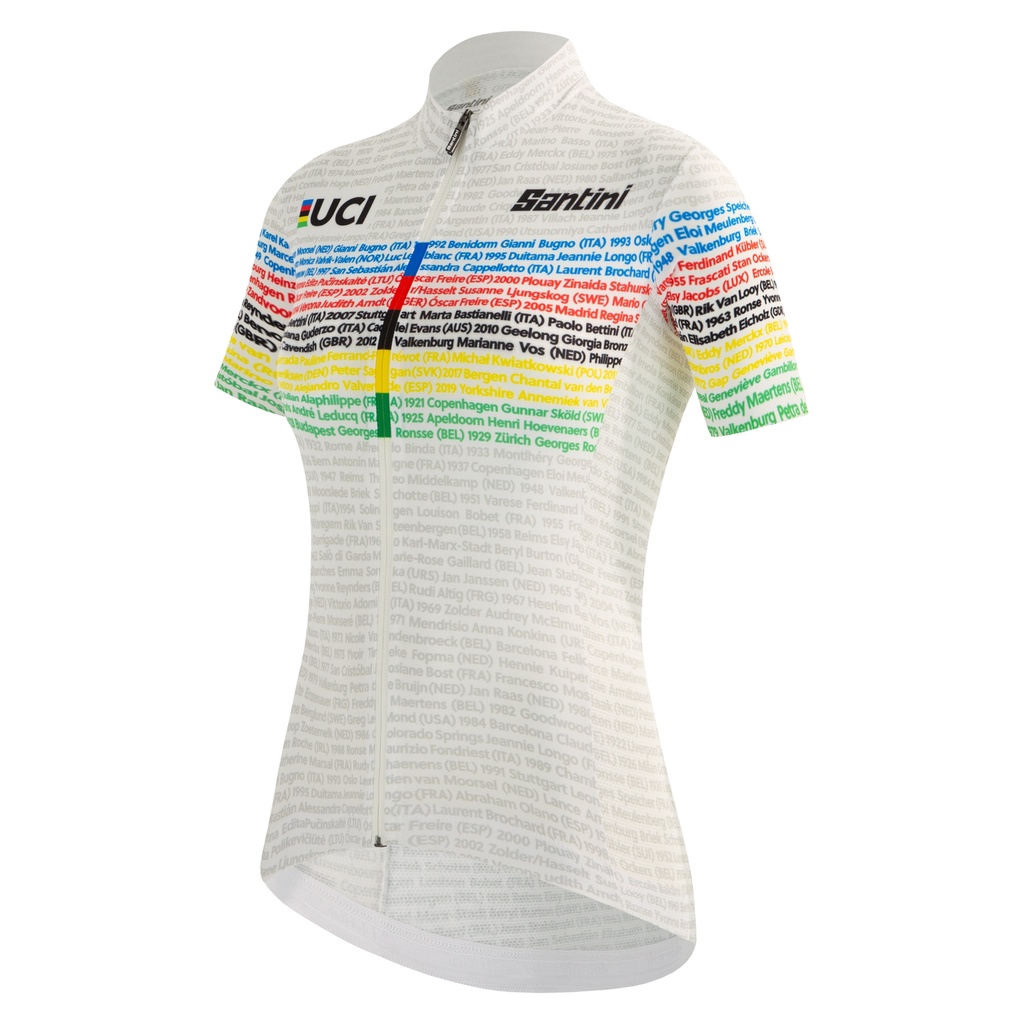 🔥全新公司貨🔥Santini 2021 UCI公路世錦賽百年紀念女短袖車衣 透氣貼身版型 抗UV/高透氣/低風阻/高彈性