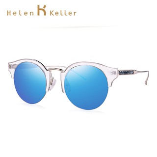 Helen Keller 優雅鑲鑽圓框偏光墨鏡 抗紫外線 H8610