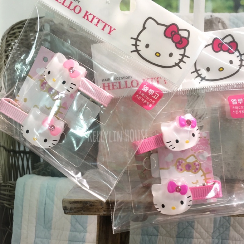 【凱莉屋】Hello Kitty 粉紅 桃紅 髮夾