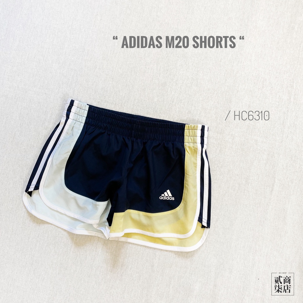 貳柒商店) adidas M20 Shorts 女款 深藍 短褲 4吋 休閒 運動褲 慢跑 有內裡 雙色 HC6310